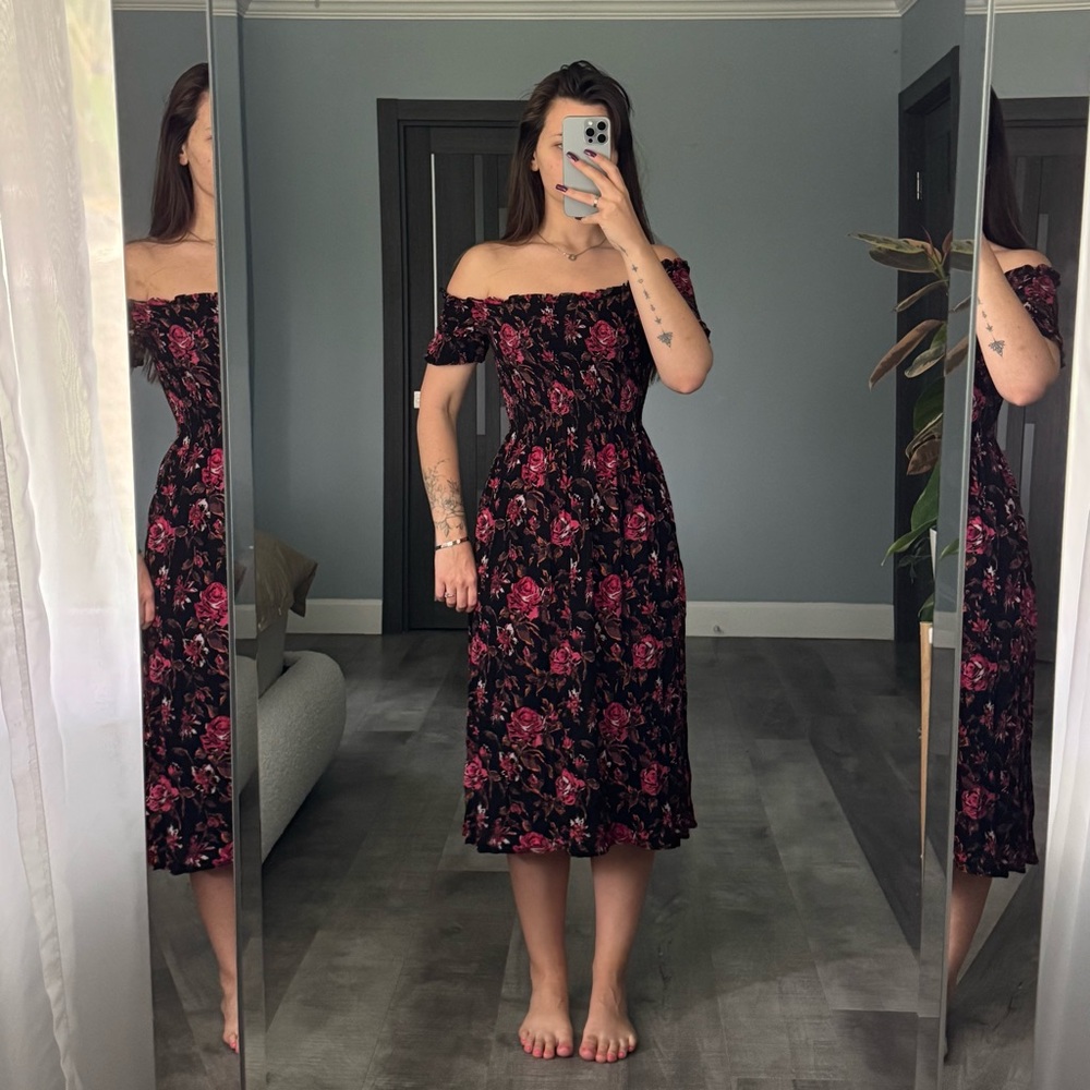 Floral Off-Shoulder Dress